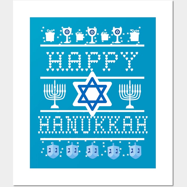 Ugly Hanukkah Sweater Wall Art by Scarebaby